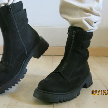 Schwarze Chunky-Stiefeletten Grösse 39