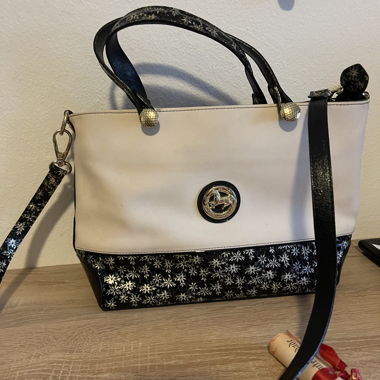 Schopper-Tasche schwarz-weiß cavalinho