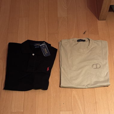 Polo Ralph Lauren and Dior t shirt 