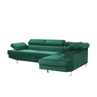Canapé d'angle vert