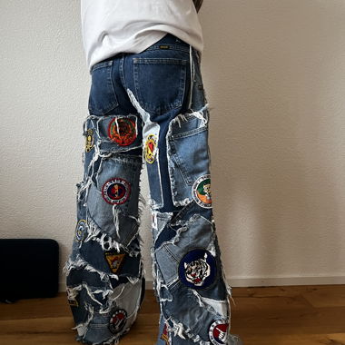Korean Patchwork Jeans