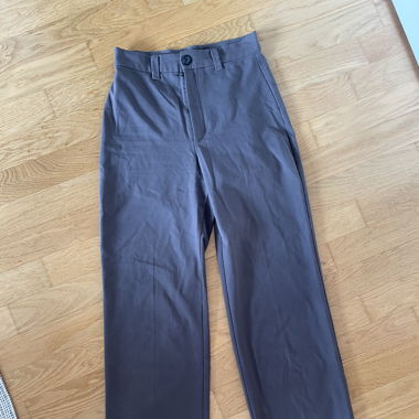 Beige fabric trousers