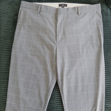 Pantaloni in twill H&M a quadri grigi