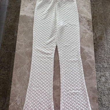Pantaloni bianchi strutturati