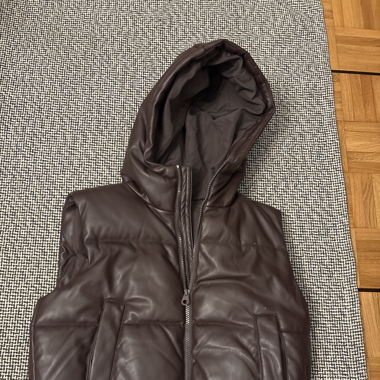 Gillet en similicuir brun Tally WEiJL 