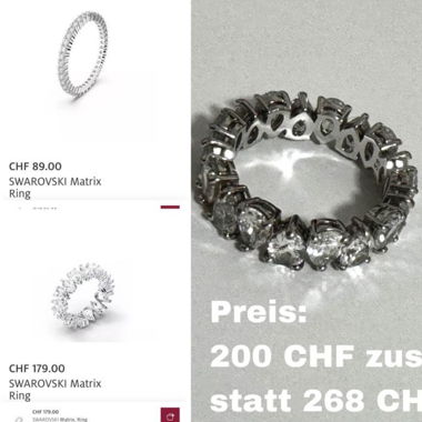 Swarovski, Guess, Ringe, Armbänder, Tennisarmband