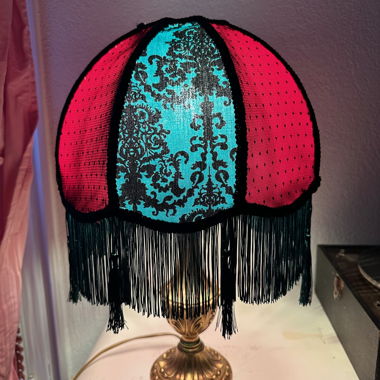 Lampe Abat-jour frange style vintage
