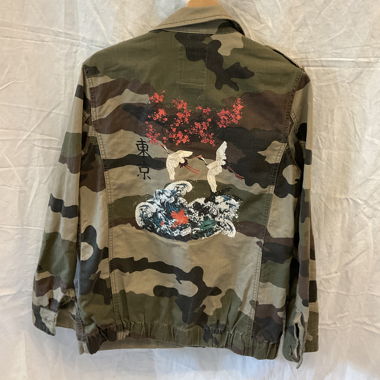 Camouflage Jacke mit Rückendruck