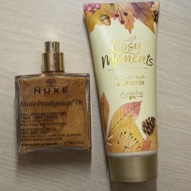 Set olio oro e crema per il corpo