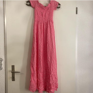 Pink langes kleid