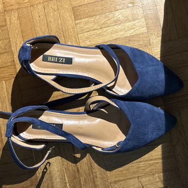Décolleté slingback blu