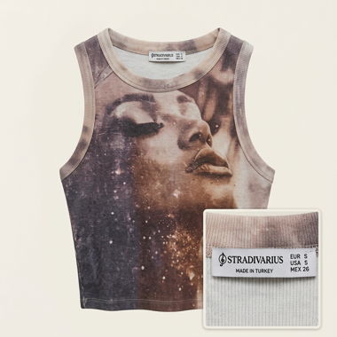 Face Print Top – Y2K / aesthetic style