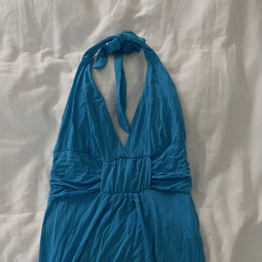 Y2k neckholder top blue
