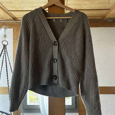 Pull en maille gris