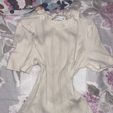 maglietta beige a maniche corte