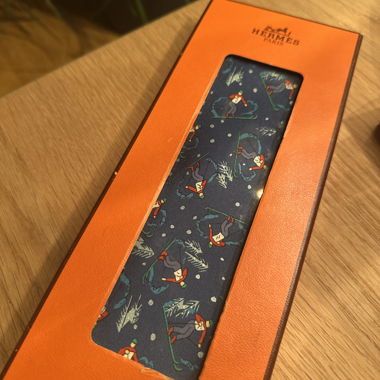 ORIGINAL HERMÈS Oldschool Krawatte Ski