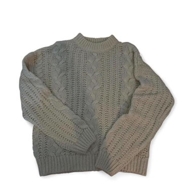 Cream cable knit sweater, size s