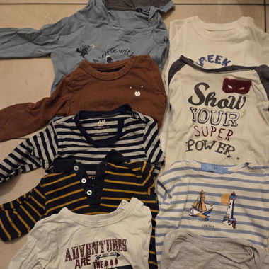 Set of 9 lightweight sweaters size 80 cm