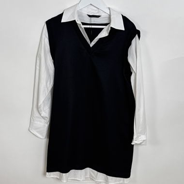 ZARA shirt dress layered top