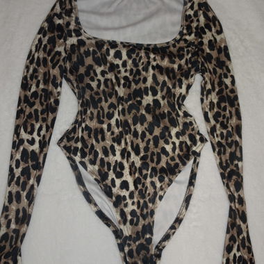 Leopard-Body mit langen Ärmeln