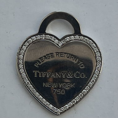 Pendentif TIFFANY & CO en or blanc et diamants