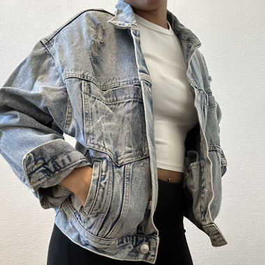 Oversize Light Blue Denim Jacket