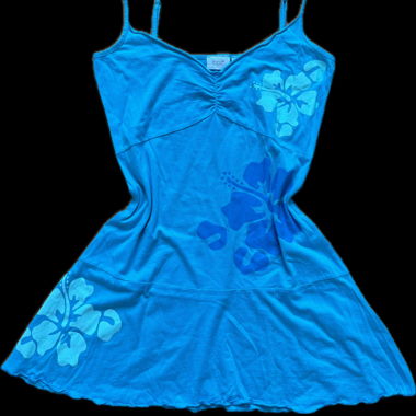 Blaues Hawaii kleid