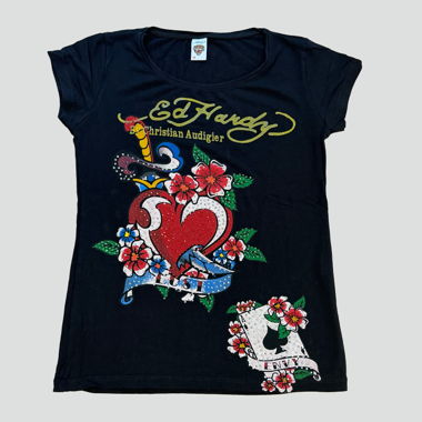 Vintage Ed Hardy Y2K rhinestones t-shirt