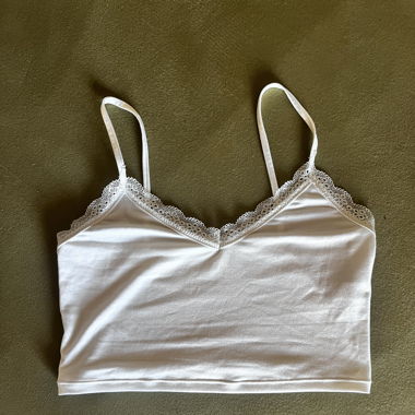 white cute tank top
