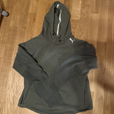 Felpa con cappuccio PUMA verde oliva