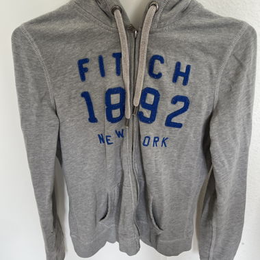 Abercrombie & Fitch graue Kapuzenjacke S