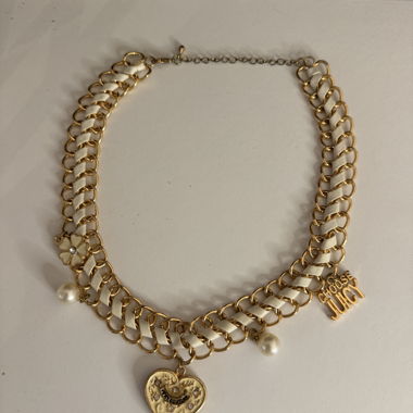 Kettenhalsband Gold Weiss