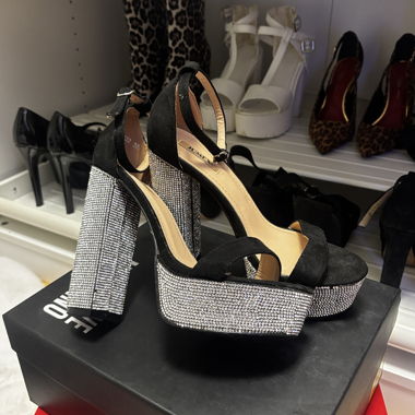 JUMEX COLLECTION Glitter High Heels with Platform