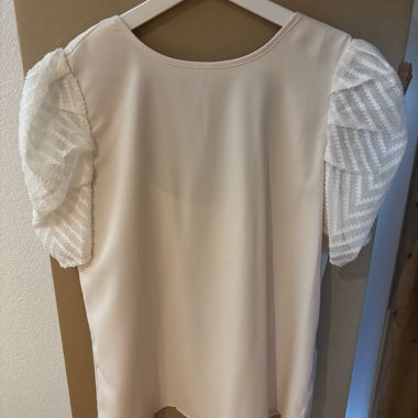 Pink Blouse with Balloon Sleeves