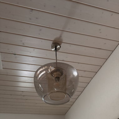 Lampada a sospensione in vetro fumé