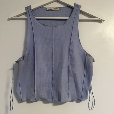 purple crop top