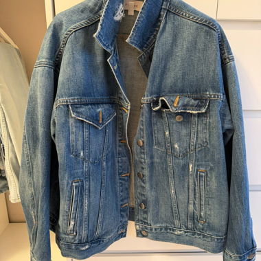 Giacca Jeans Oversize Frame in Blu Medio