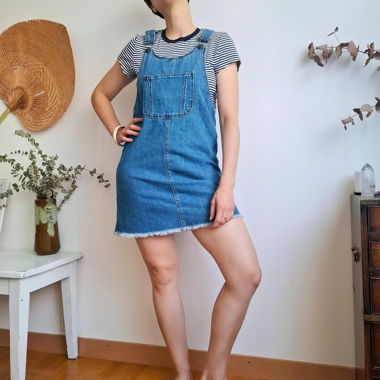 Robe mini en denim