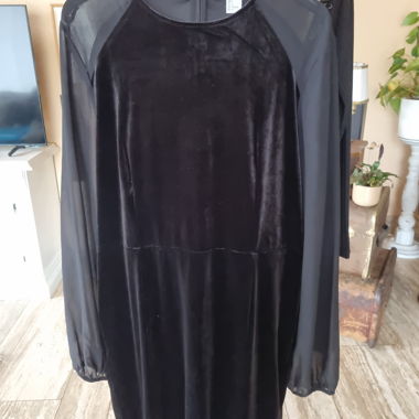 Black Velvet Dress H&M Size L