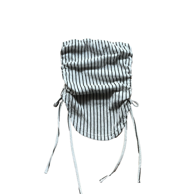 Top bustier rayé blanc/noir