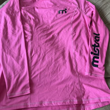 Maglietta sportiva rosa a maniche lunghe Mistral