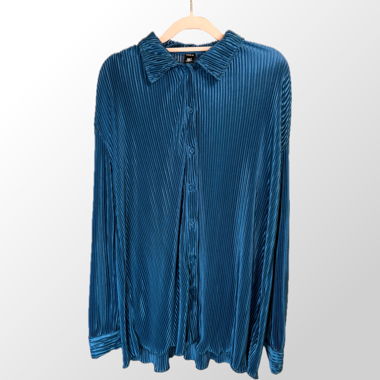 SHEIN TALL - Plissierte Bluse blau