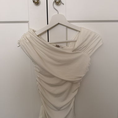 H&M - White Draped Top XS