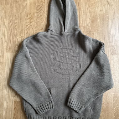 Grau meliertes Hoodie Sweatshirt