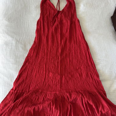 Red Flowy Maxi Dress