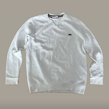 White Lacoste Sweatshirt