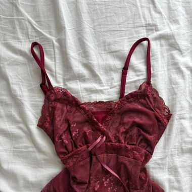 Vintage red velvet top