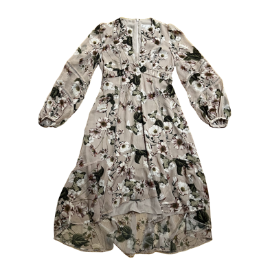 ROBE MIDI À FLEURS ROSE PÂLE FOREVER NEW