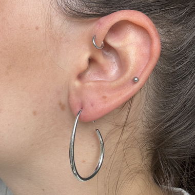 Silver tear drop earrings
