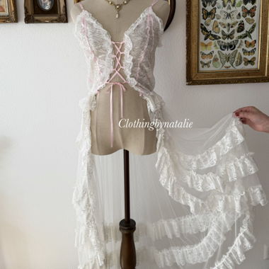 Maxi Tutu Babydoll in Mesh in Stile Vittoriano Taglia S/M